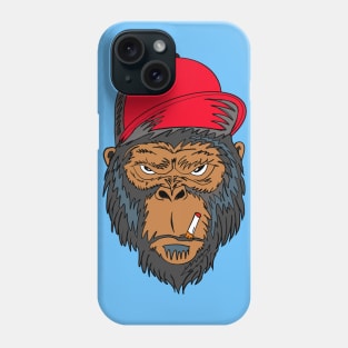 Monkey magic with angry face and smoking Phone Case