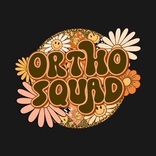 Ortho Squad Retro Groovy Floral Leopard T-Shirt