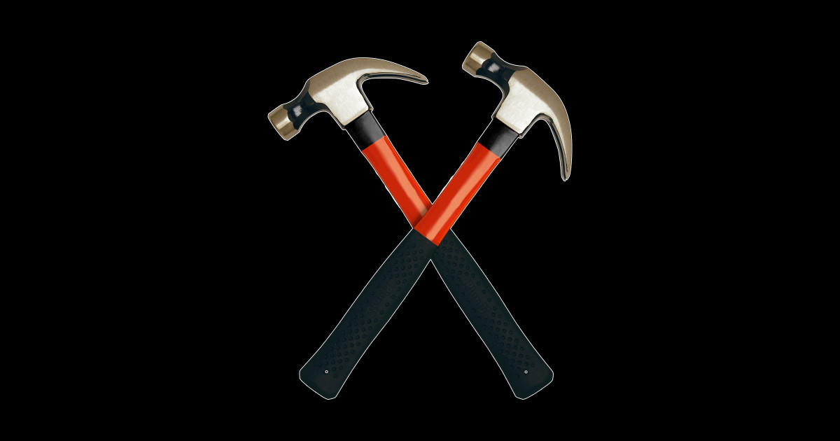 Crossed Hammers Crossed Hammer Sticker TeePublic