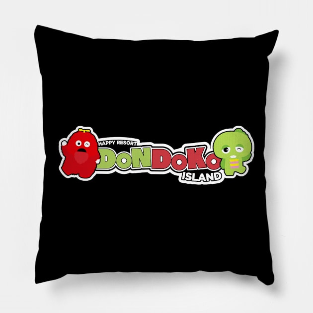 Dondoko island MASCOT Pillow by jorgejebraws