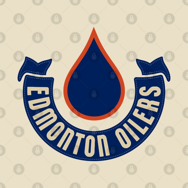 Edmonton Oilers 2023 Heritage Classic Crest T-Shirt – Creme by RussJerichoArt