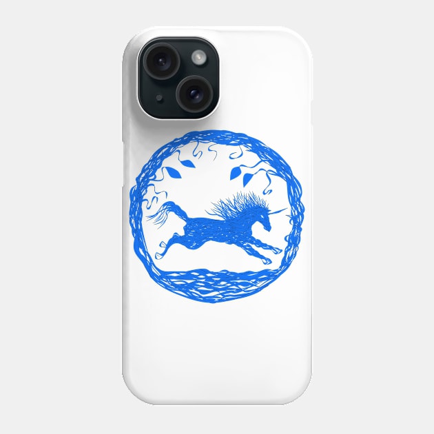 Blue Unicorn 01 Phone Case by Condor