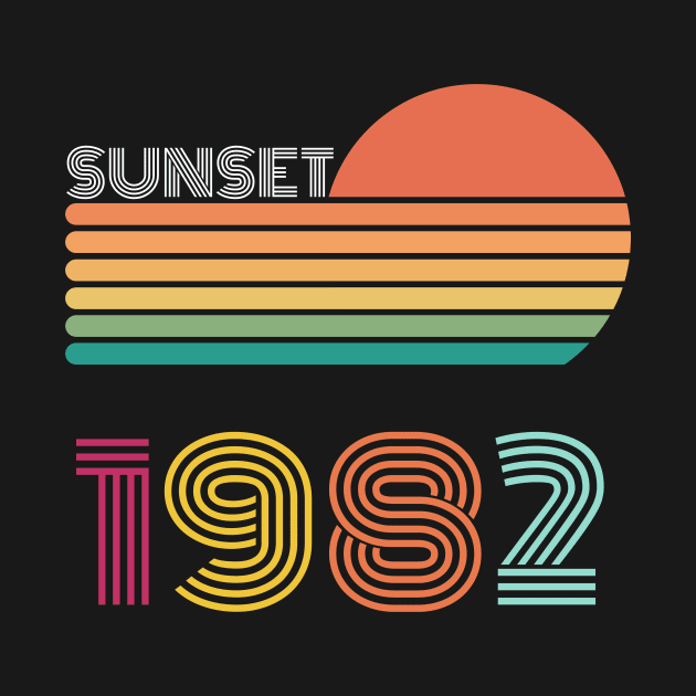 Sunset Retro Vintage 1982 by Happysphinx