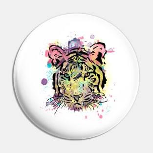 Tiger water splatters Pin