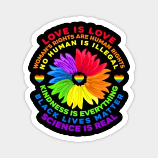 Human Black Lives Rights Science LGBT Pride Magnet