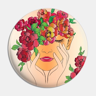 Flowery Girl Pin