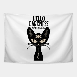 Demon Cat - Hello Darkness My Old Friend Tapestry