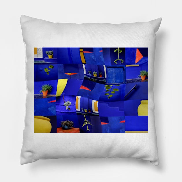 Morocco - Majorelle Gardens Marrakech Pillow by mister-john