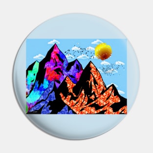 Colored Peaks Pin