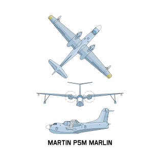 Martin P5M Marlin American Flying Boat Diagrams Gift T-Shirt