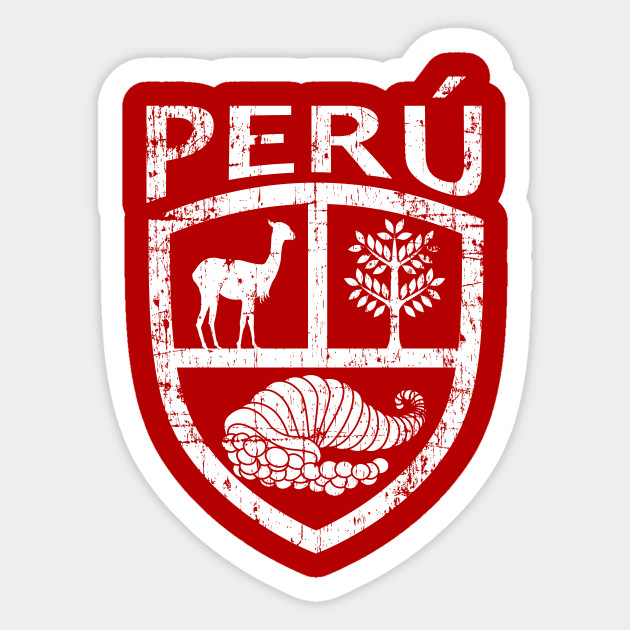 Perú - Escudo - Grunge - Peru - Sticker | TeePublic