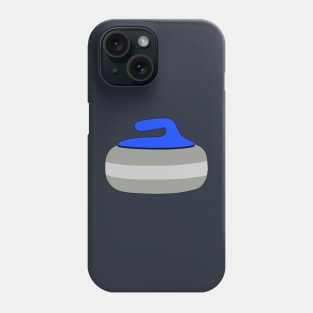 Blue Curling Rock Phone Case