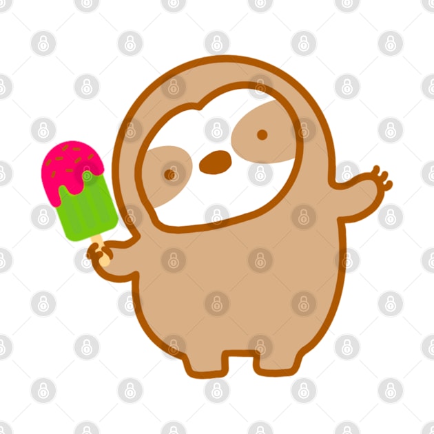 Cute Watermelon Popsicle Sloth by theslothinme