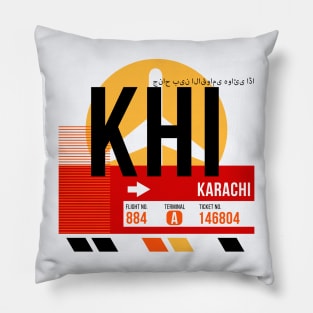 Karachi (KHI) Airport // Sunset Baggage Tag Pillow