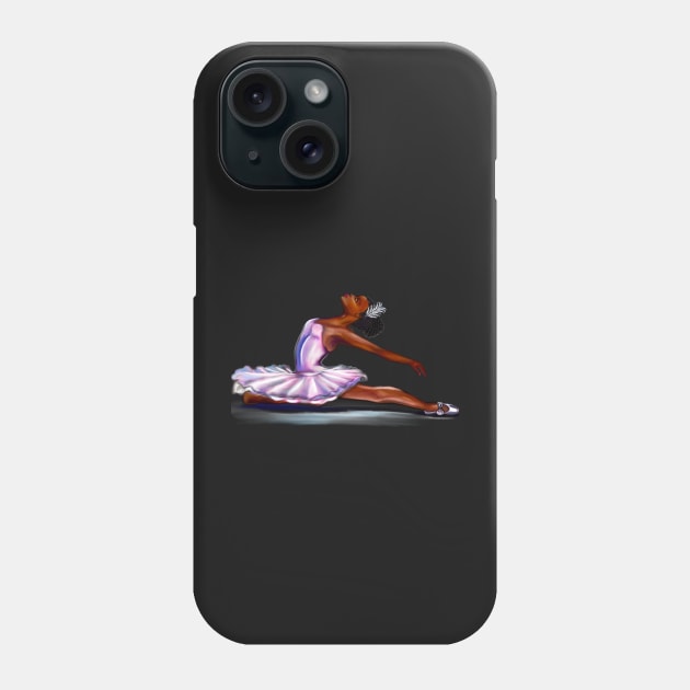 African American ballerina - brown skin ballerina dancing ballet Phone Case by Artonmytee