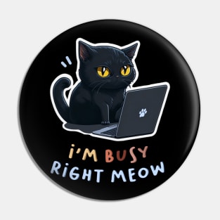 I'm Busy Right Meow! Pin