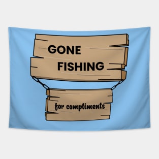 Fishing For Compliments Tapestry