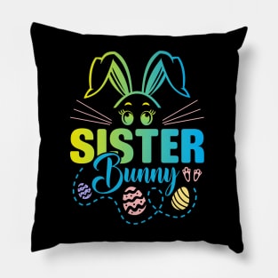 Sister Bunny Easter Bunny Egg Hunting Happy Easter Day Pillow