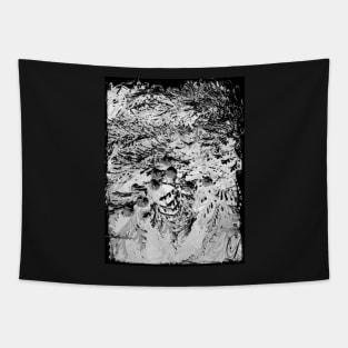 Black and White Beautiful Summer Flowers Tapestry