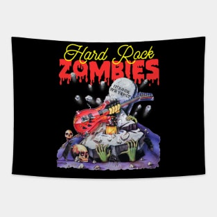 Hard Rock Zombies 80s Cult Classic Horror Fan Art Tapestry