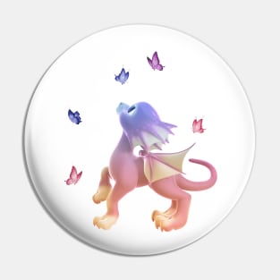 Little Dragon with Butterfly 3 Pin