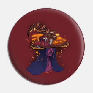 Mushroom Witch Pin