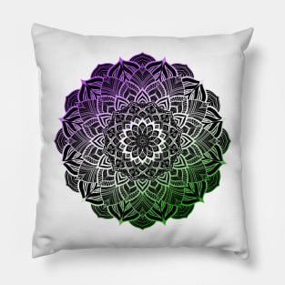 Genderqueer Pride Striped Mandala Pillow