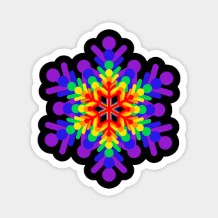 Rainbow Gay Pride Snowflakes Magnet