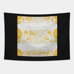 Yellow Air Travel Tapestry