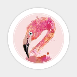 Flamingo Pink Patch Magnet