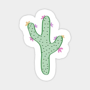 A Flowery Cacti Magnet