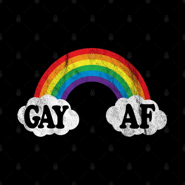 Gay Pride Month LGBT Rainbow| Funny Gay AF Shirt by BlueWaveTshirts