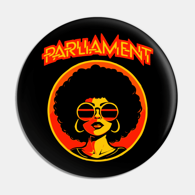 Retro 70's Parliament Funkadelic Funk Rock Music Satire Pin by robotbasecamp