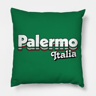 Palermo, Italia / Retro Italian Region Design Pillow