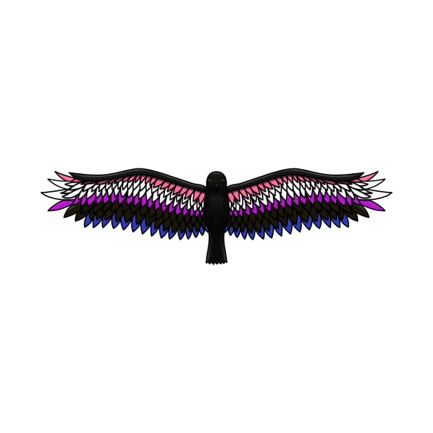 Fly With Pride, Raven Series - Genderfluid by StephOBrien