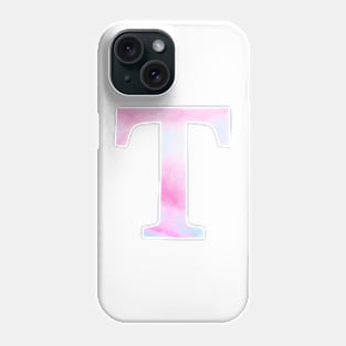 The Letter T Blue and Pink Design Phone Case