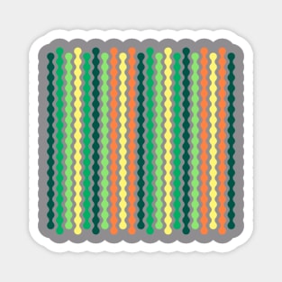 Yellow, Orange, Dark green | Formas coloridas lineales | Linear colorful shapes | 線形のカラフルな形 | Formes colorées linéaires | Lineare bunte Formen | Forme colorate lineari Magnet