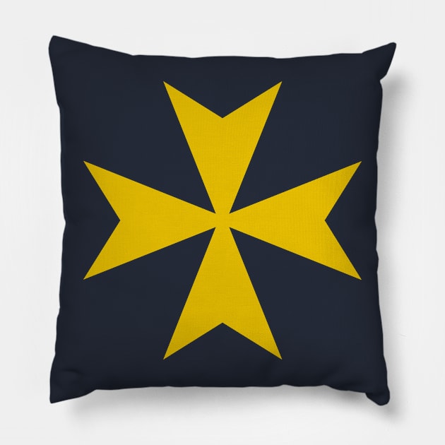 Cross of Saint John / Maltese cross (gold) Pillow by PabloDeChenez