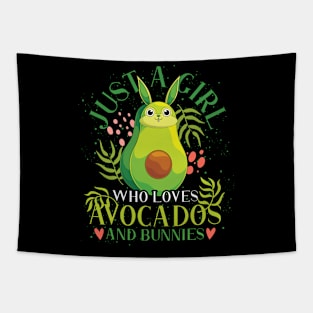 Avocado Lover Girls Pet Rabbit Animal Cute Bunny Tapestry