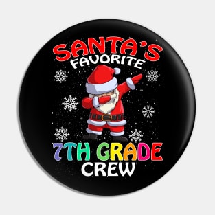 Santas Favorite 7Th Grade Crew Teachers Christmas Pin