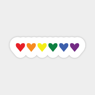 Rainbow Hearts Magnet