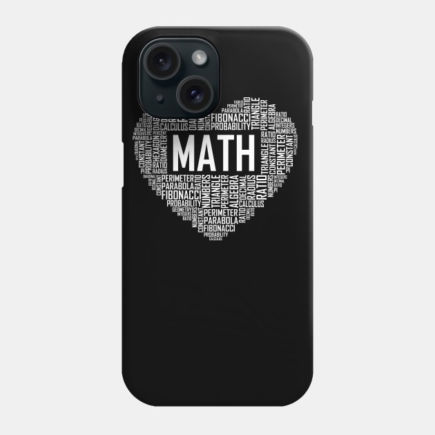 Math Heart Phone Case by LetsBeginDesigns