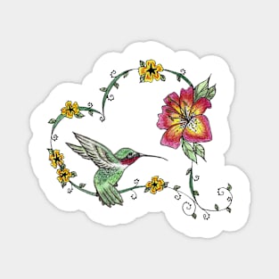 Hummingbird Heart Magnet