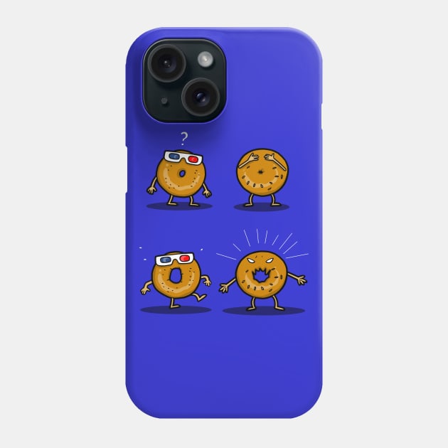 Funny Weeping Angels Don't Blink Parody Cute Kawaii Food Bagel Phone Case by BoggsNicolas