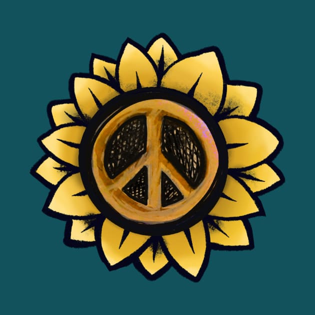 Peace Symbol Flower Love by bubbsnugg