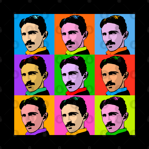 Nikola Tesla Pop Art by Nirvanax Studio