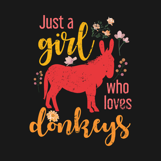 Girl Donkey Lover Gift Donkey by shirtsyoulike