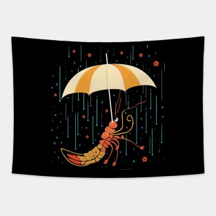 Prawn Rainy Day With Umbrella Tapestry