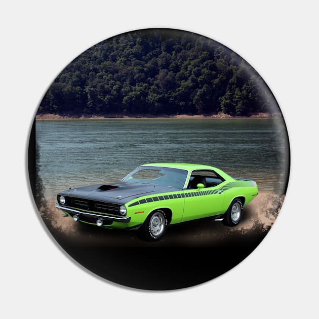 1970 AAR Cuda in our lake series series on back Pin by Permages LLC