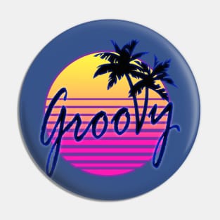 Groovy Outrun Vaporwave 80's Retro Miami Vice Pin